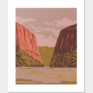 Sumidero Canyon National Park in Chiapas Mexico WPA Art Deco Poster Posters and Art